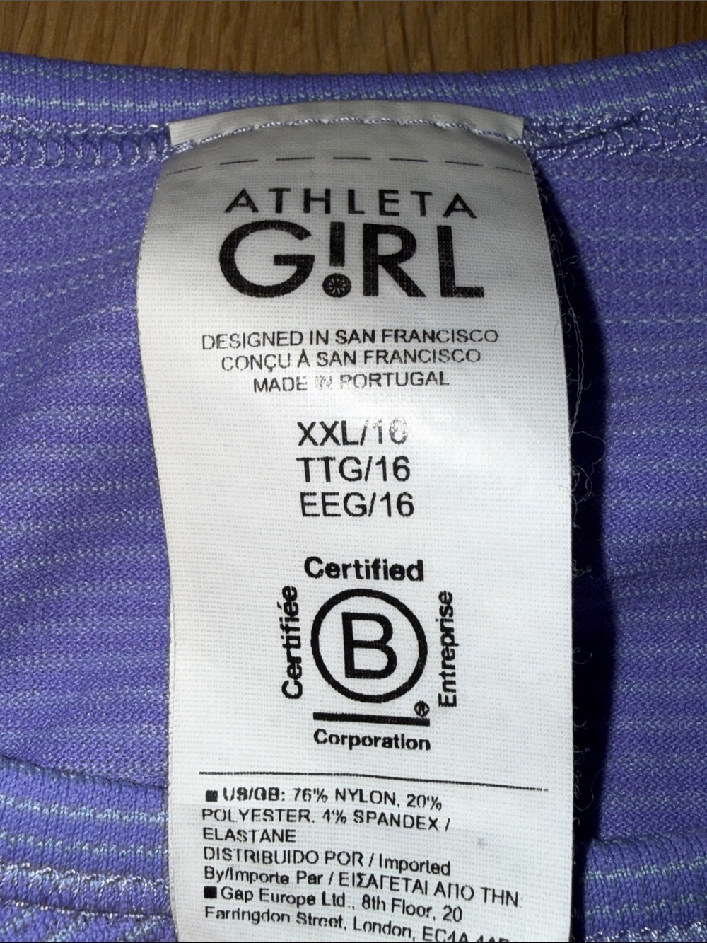Athleta Girl Power Up Lilac Short Sleeve Tee - Girls - Picture 2 of 7